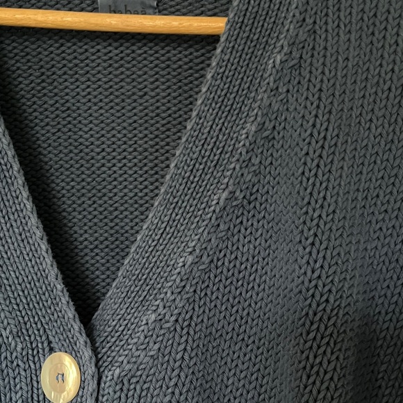 Babaa no16 cotton cardigan deep water dark Blue Women's Sweater - OS - Picture 12 of 15